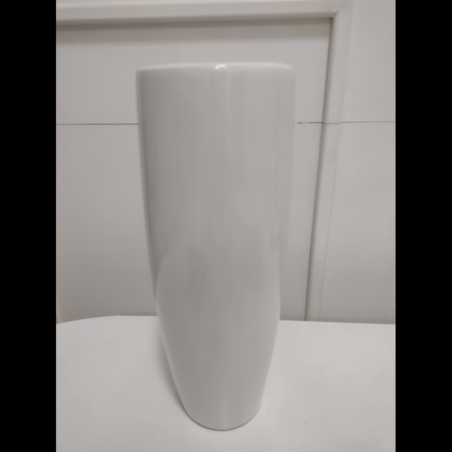 Vaso alto liso branco (cerâmica)