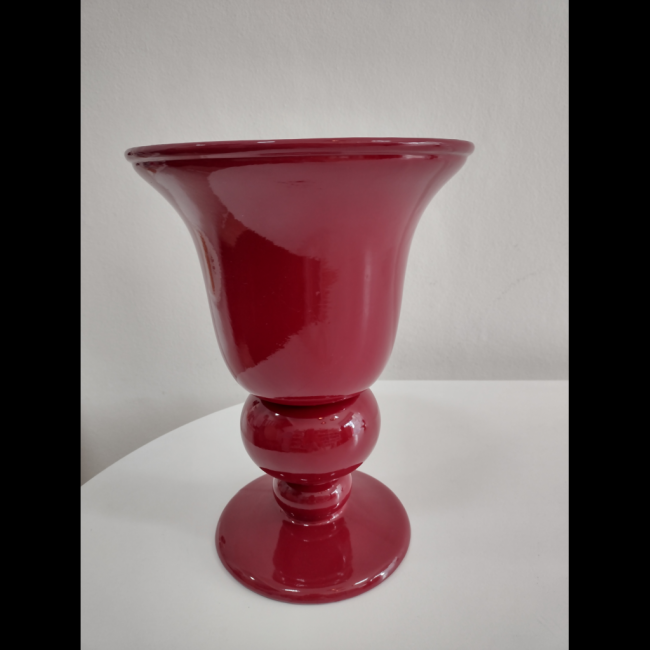 vaso alto marsala de cerâmica