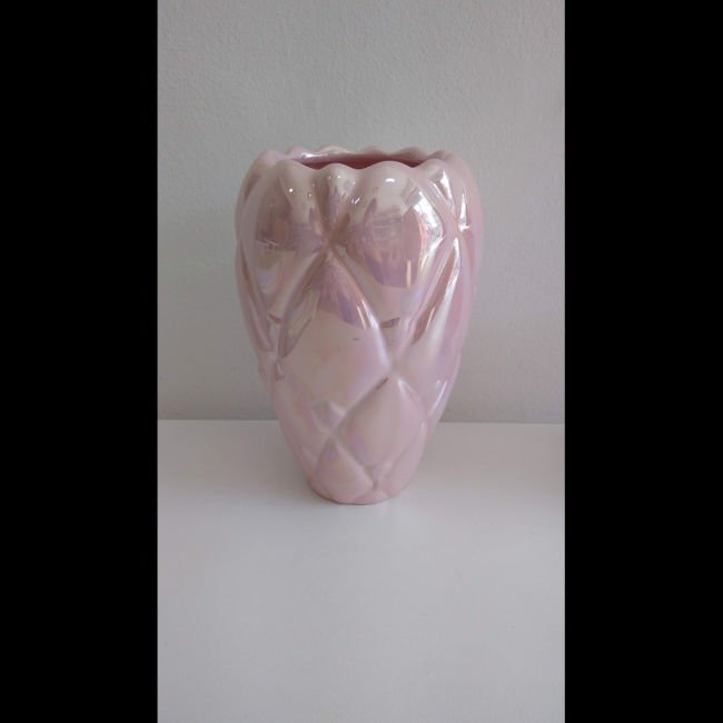 vaso G rosa pérola cerâmica