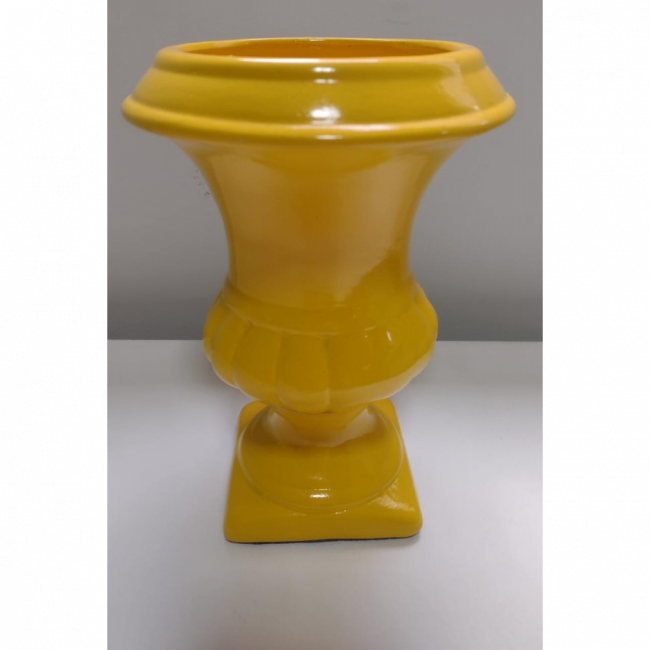 vaso grego M amarelo cerâmica