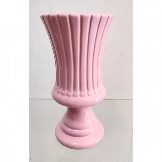 Vaso rosa claro rainha  (cerâmica)