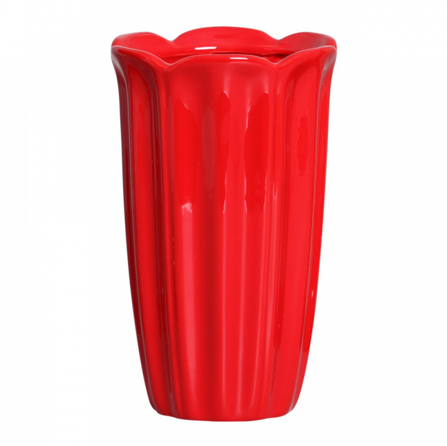 vaso vermelho alto cerâmica