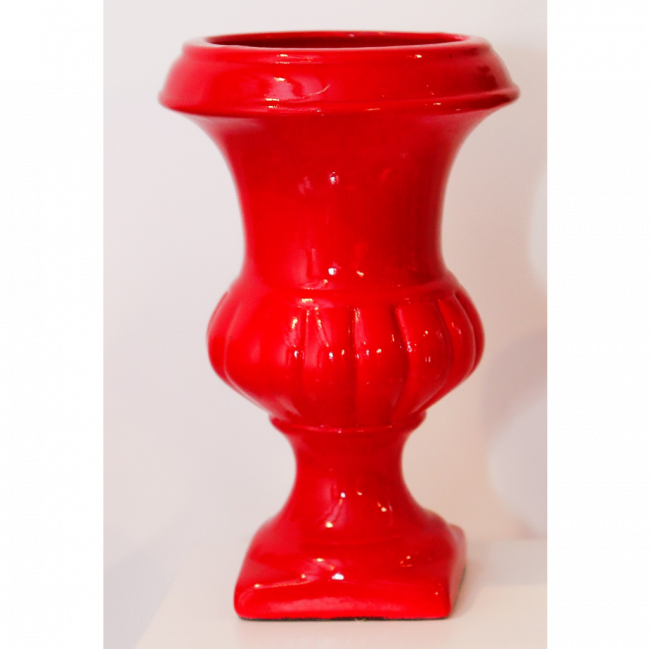 vaso vermelho grego M cerâmica