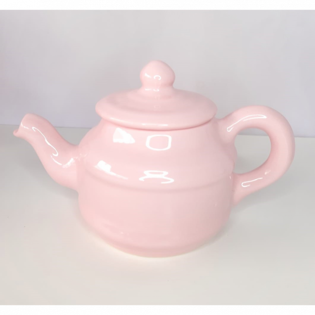 Bule Rosa de Porcelana