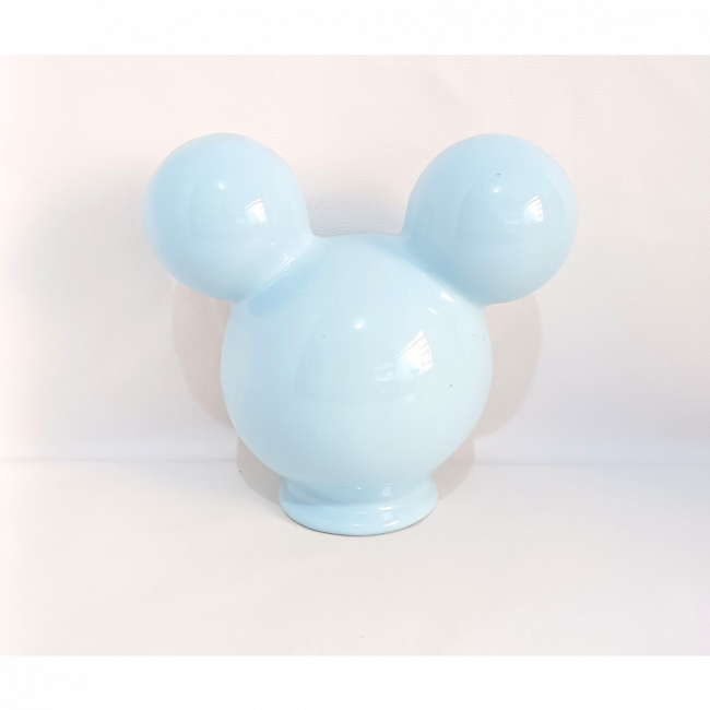 Cabeça Mickey de Porcelana Azul