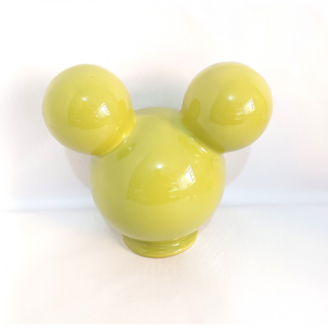 Cabeça Mickey de Porcelana Verde