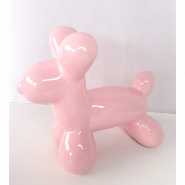 Cachorro  Rosa de Porcelana