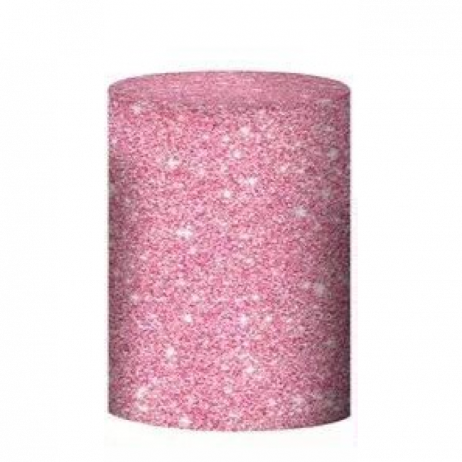 Capa Cilindro  Rosa Glitter G ( tecido)