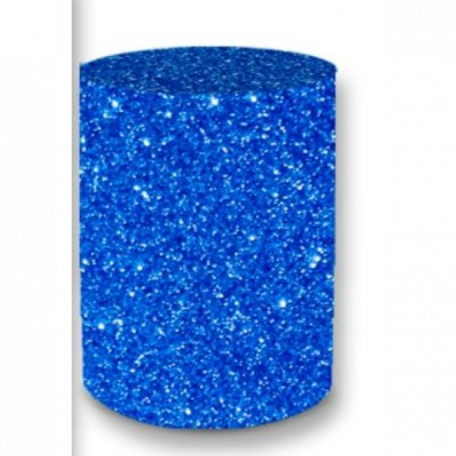 Capa Cilindro Azul Glitter M ( tecido)