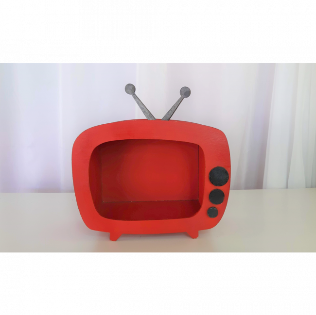 Decoração tv vermelha