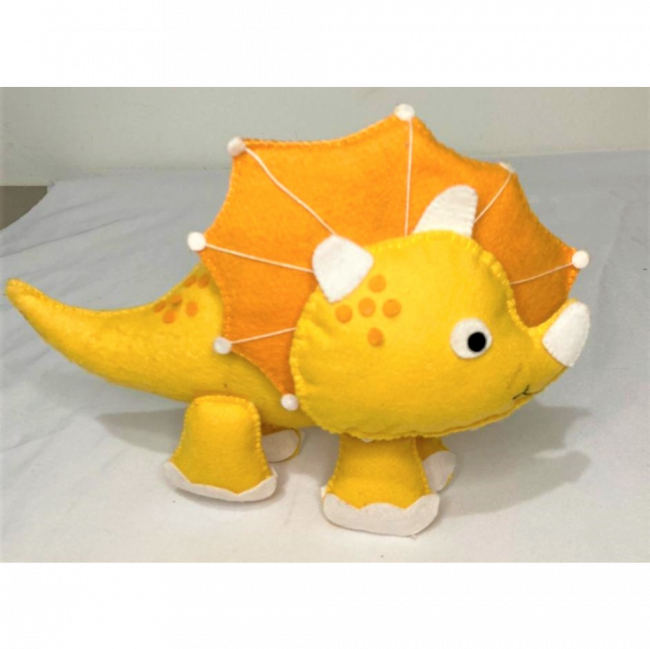 Dinossauro Amarelo Feltro