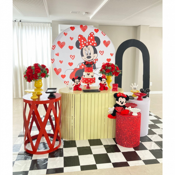 KIT Minnie Vermelha com Arco vazado