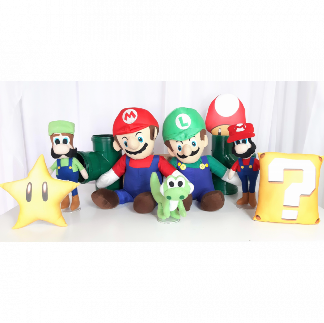 Kit pelúcia Mario Bros