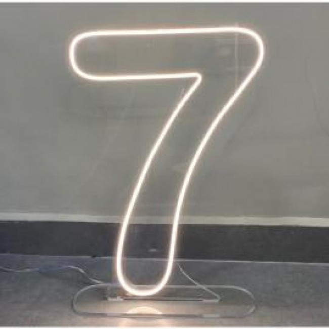 Número 7 Acrilico de LED