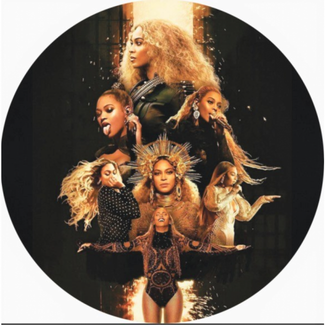 Painel  Redondo Beyoncé ( tecido )