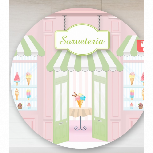 Painel Confeitaria / Sorveteria ( tecido )