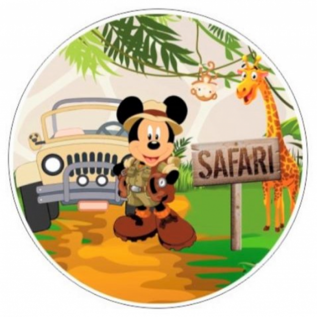 Painel Mickey safari ( tecido)