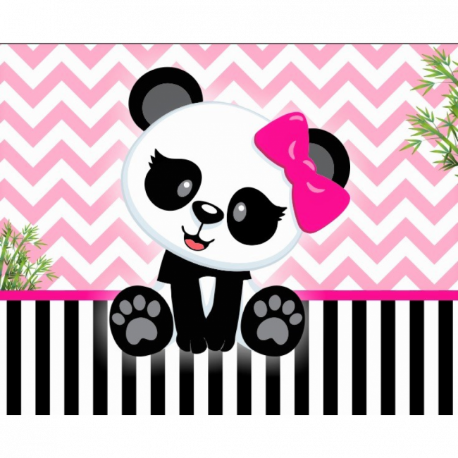 Painel Panda Rosa ( Tecido )