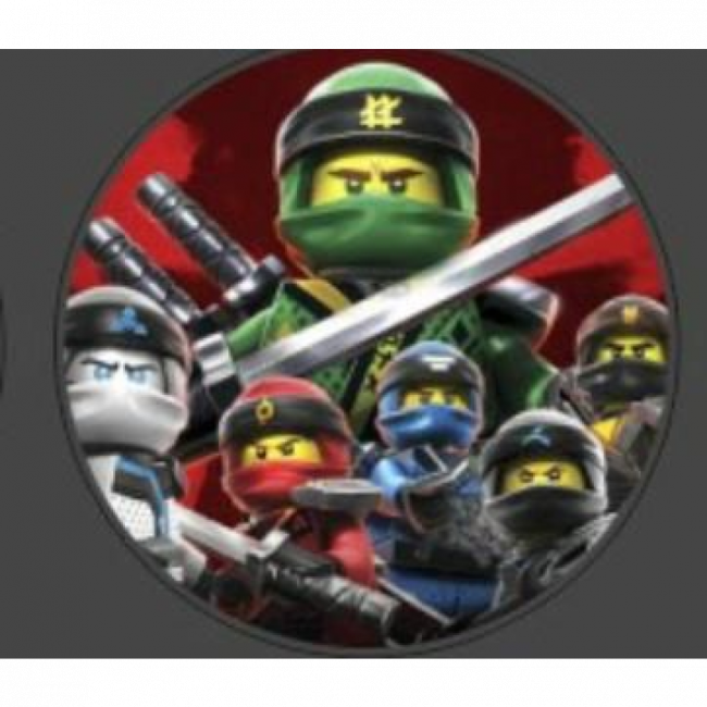 Painel Redondo Ninjago (tecido)