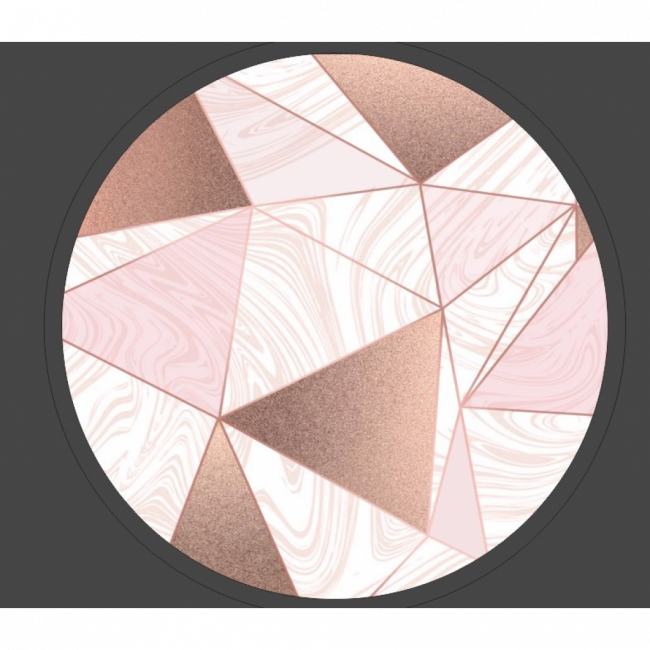 Painel Rosa e Rose Gold Geometrico ( tecido )