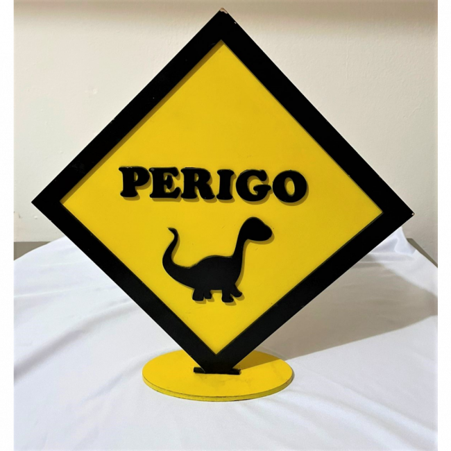 PLACA PERIGO DINO