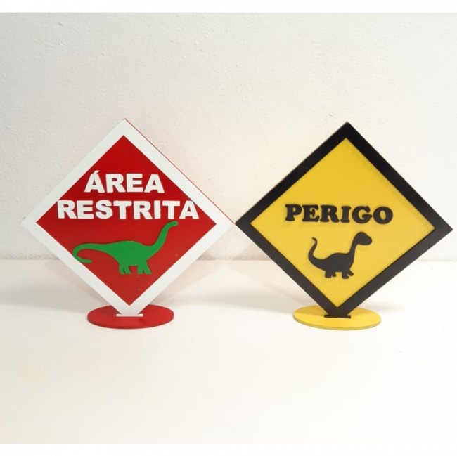 Placas Dinossauro MDF