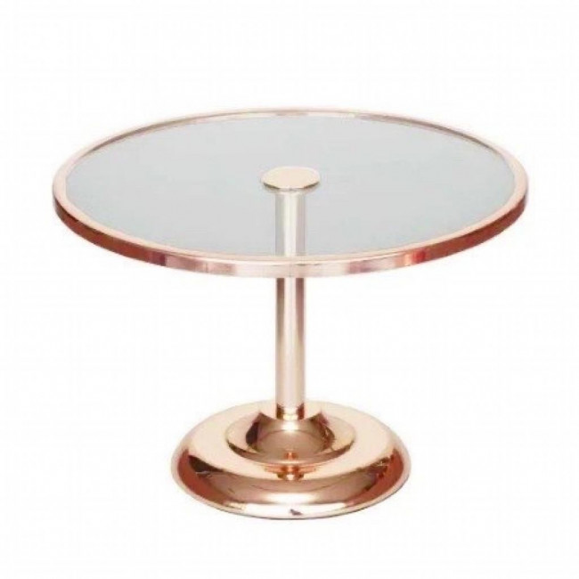 Suporte de doce alto rose gold metal vidro