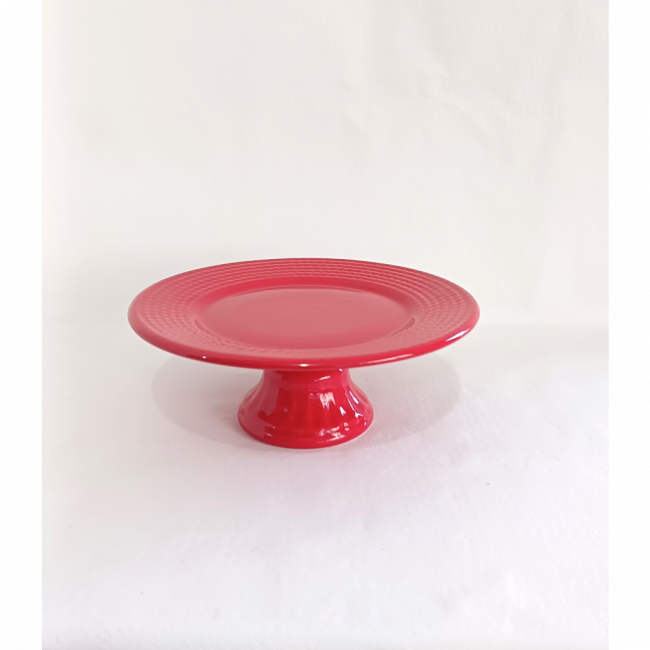 Suporte de Doces Vermelho  Porcelana