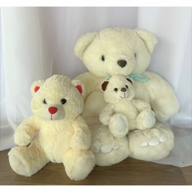 Trio Urso de Pelúcia Branco