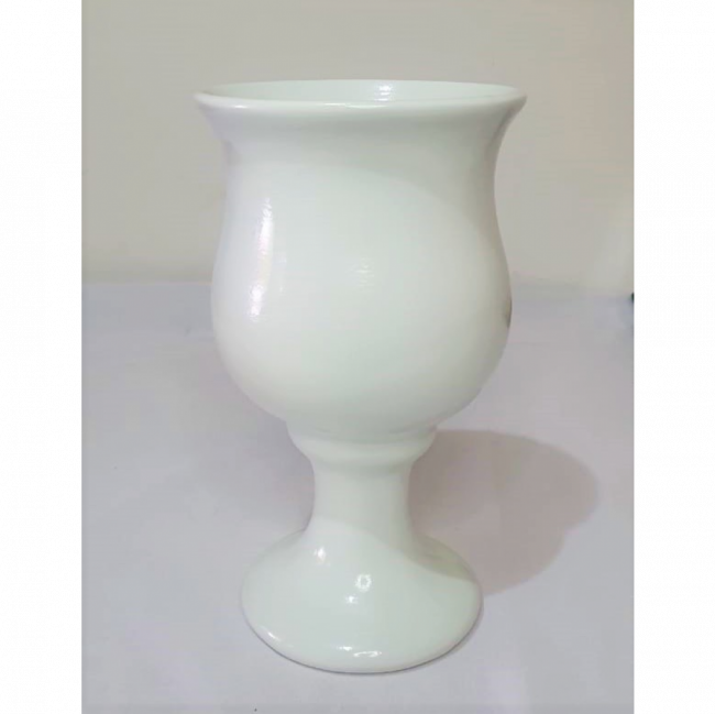 Vaso Branco de Porcelana