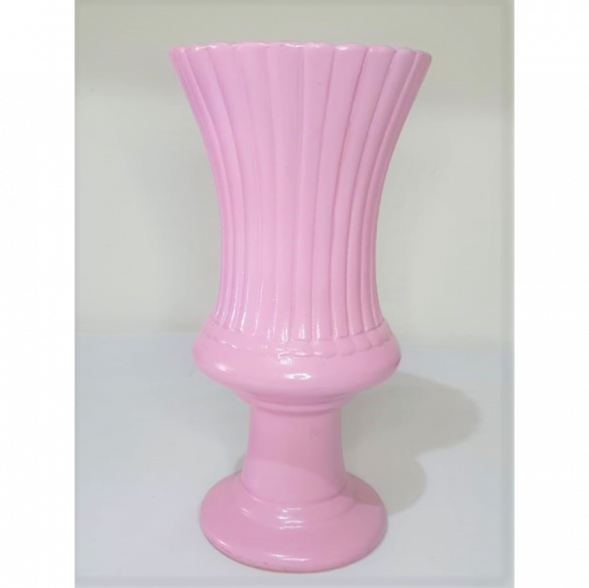 Vaso Rosa Alto de Porcelana