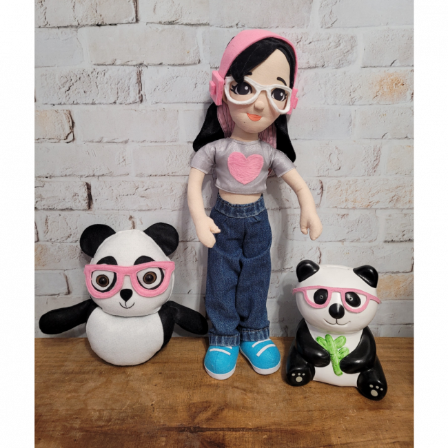 Boneca Luluca e Pandas