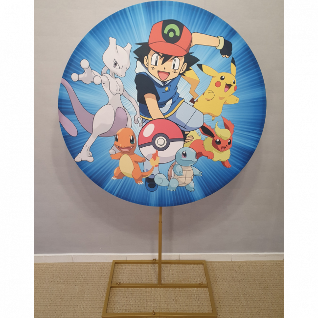 Painel Circular 1,00 m - Pokemon
