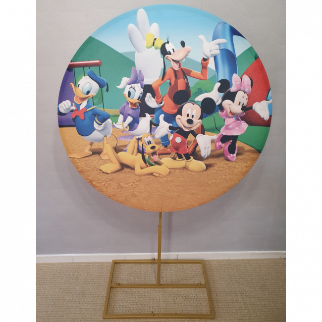Painel Circular 1,00 m - Turma do Mickey