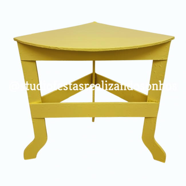 APARADOR TRIANGULAR AMARELO P