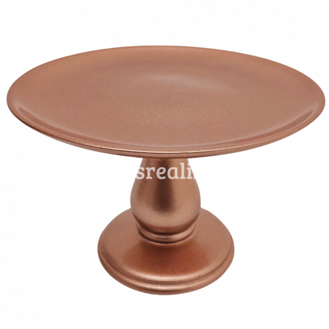 BANDEJA CERÂMICA REDONDA G ROSÉ GOLD