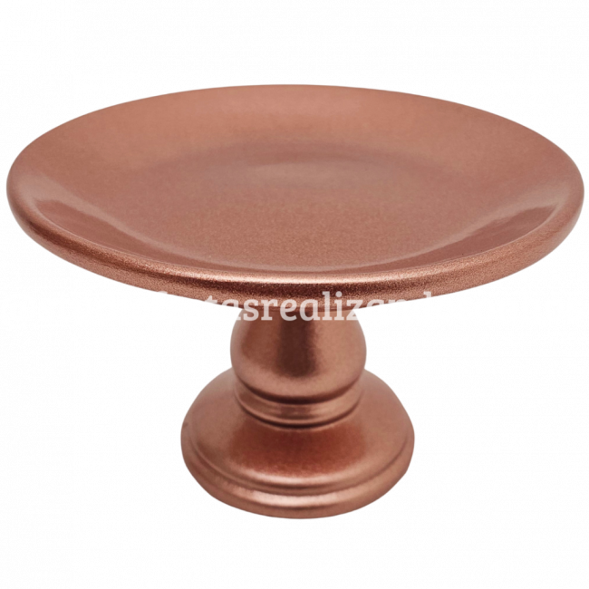 BANDEJA CERÂMICA REDONDA P ROSÉ GOLD