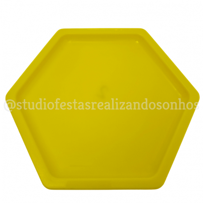 BANDEJA PRIME HEXAGONAL M AMARELO