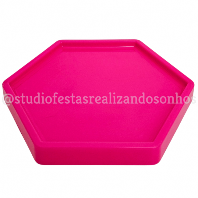 BANDEJA HEXAGONAL P ROSA PINK