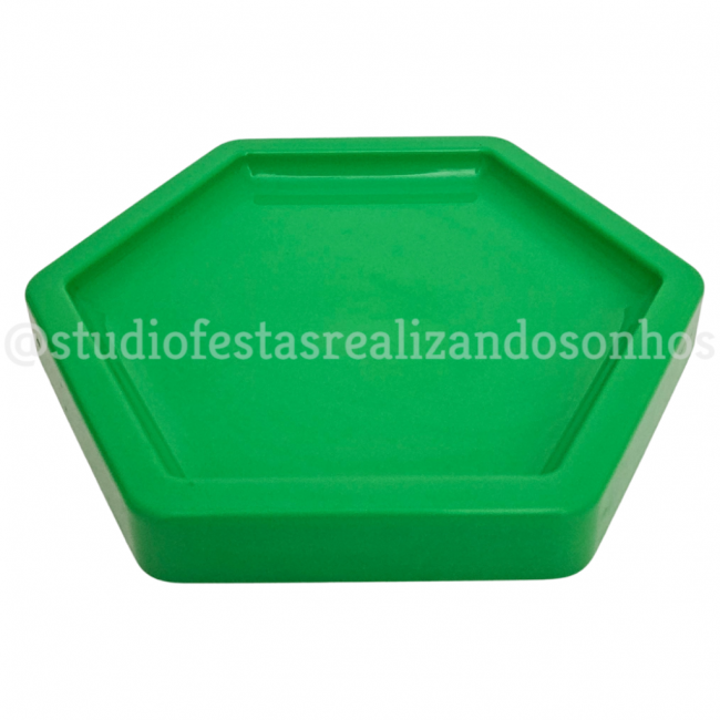 BANDEJA HEXAGONAL P VERDE