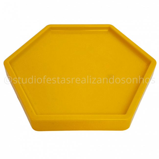 BANDEJA PRIME HEXAGONAL M AMARELO GEMA