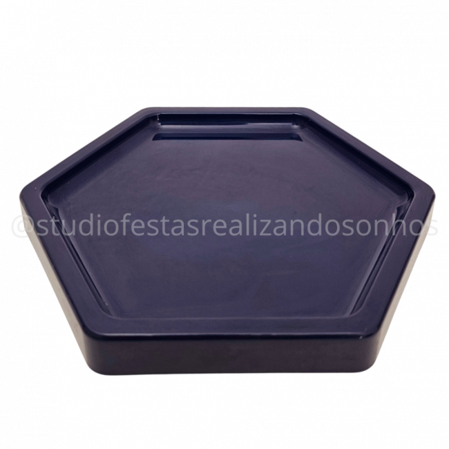 BANDEJA HEXAGONAL M AZUL MARINHO