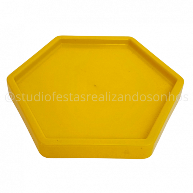 BANDEJA PRIME HEXAGONAL P AMARELO