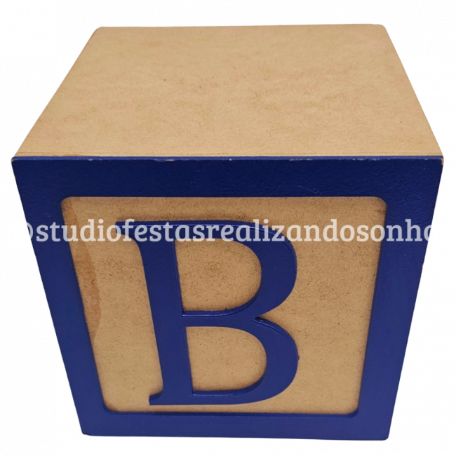 CUBO MDF LETRA B