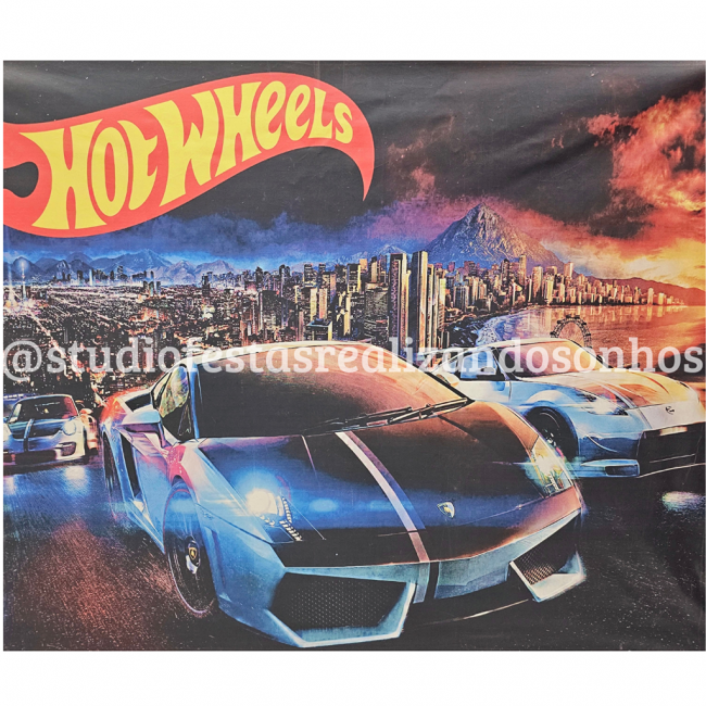 PAINEL DE LONA RETANGULAR HOTWHEELS