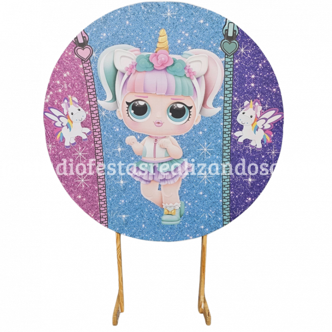 PAINEL REDONDO LOL UNICORNIO 1