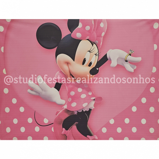 PAINEL RETANGULAR MINNIE ROSA