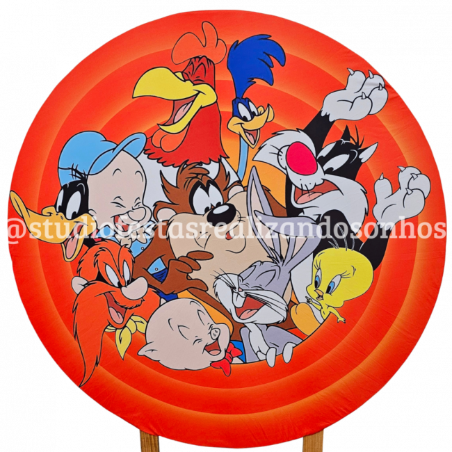 TECIDO REDONDO LOONEY TUNES 1