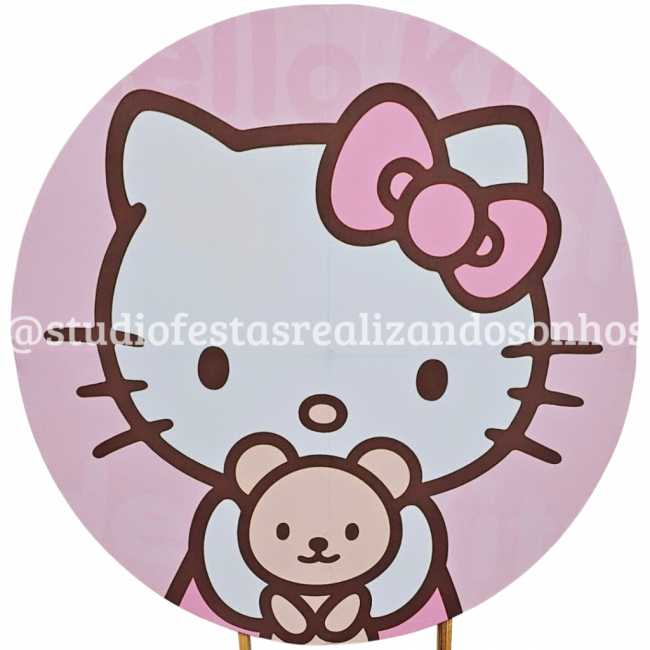 TECIDO REDONDO HELLO KITTY  2