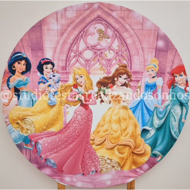 TECIDO REDONDO PRINCESAS DISNEY 3